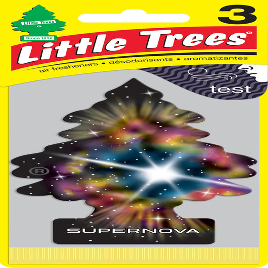 Little Trees Supernova Scent Car Air Freshener Solid 3 pk