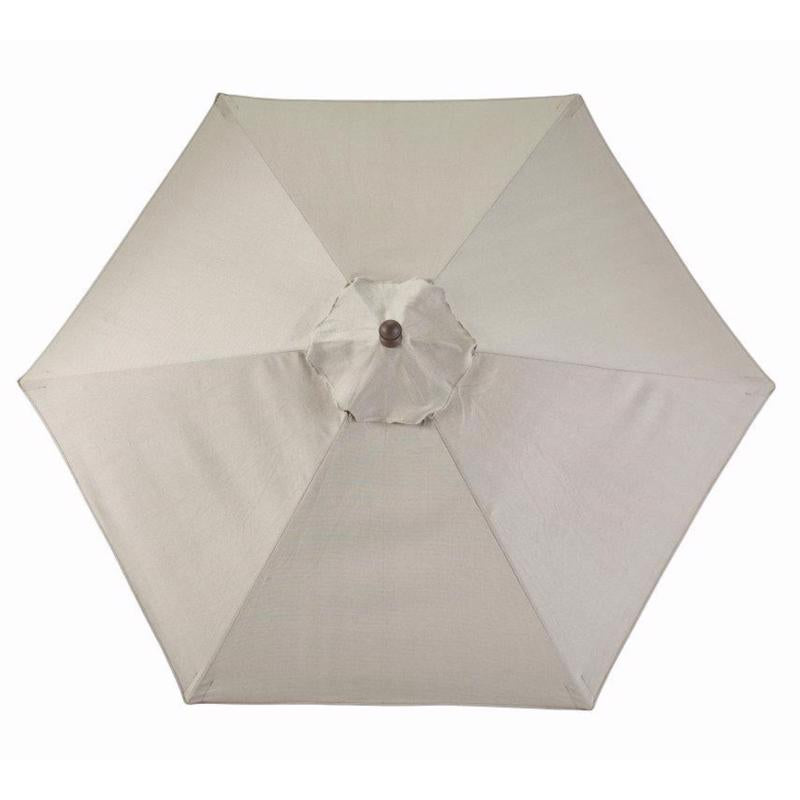 Living Accents Oak Park 9 ft. Tiltable Taupe Market Umbrella