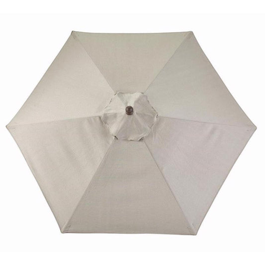 Living Accents Oak Park 9 ft. Tiltable Taupe Market Umbrella