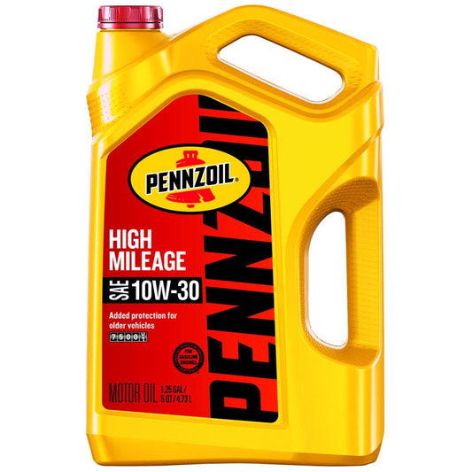 Pennzoil High Mileage 10W-30 Gasoline High Mileage Motor Oil 5 qt 1 pk