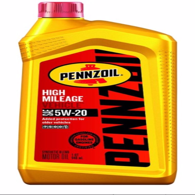 Pennzoil High Mileage 5W-20 Gasoline High Mileage Motor Oil 1 qt 1 pk