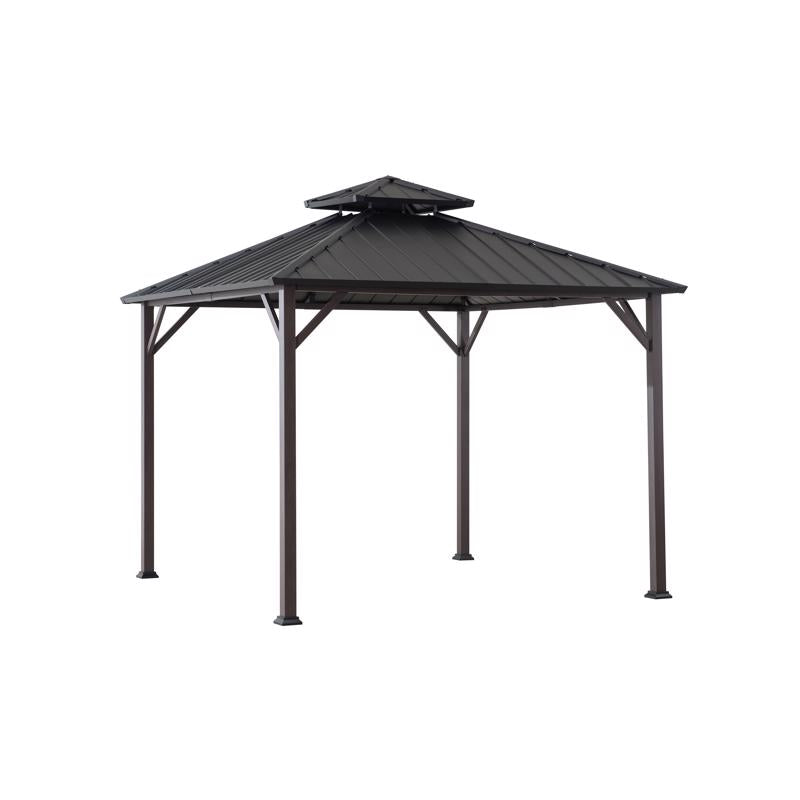 Living Accents Steel Hardtop Gazebo 10 ft. H X 10 ft. W