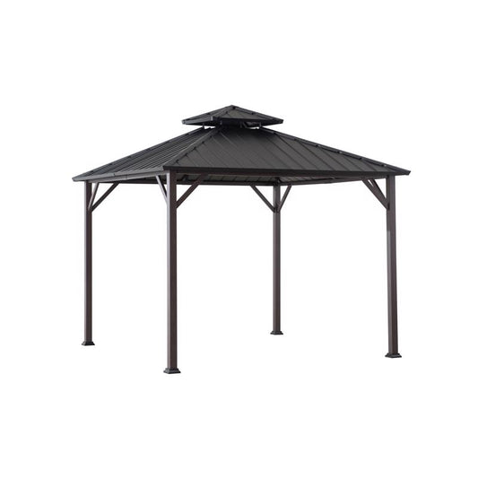 Living Accents Steel Hardtop Gazebo 10 ft. H X 10 ft. W