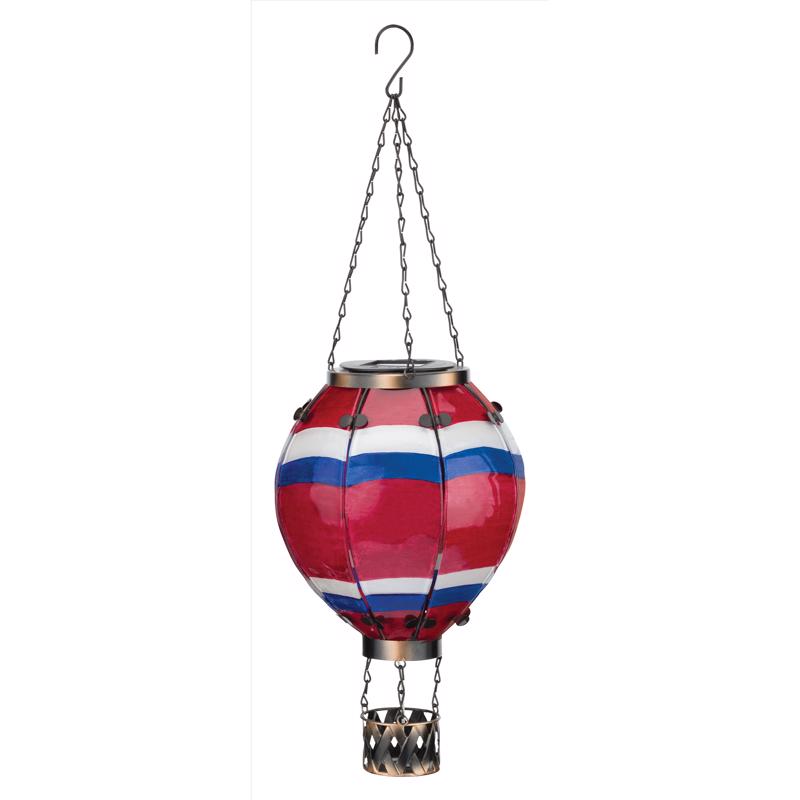 Regal Art & Gift Multicolored Glass/Metal 23.5 in. H X 7.5 in. L X 7.5 in. W Hot Air Balloon Lantern