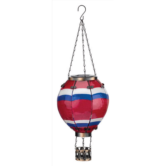 Regal Art & Gift Multicolored Glass/Metal 23.5 in. H X 7.5 in. L X 7.5 in. W Hot Air Balloon Lantern