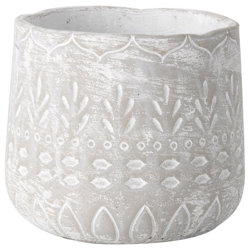 Sullivans Gray Cement 6.5 in. H X 7 in. L X 7 in. W Planter