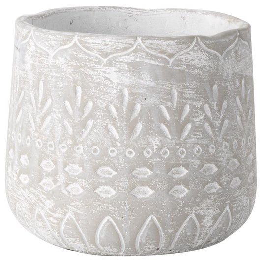 Sullivans Gray Cement 6.5 in. H X 7 in. L X 7 in. W Planter