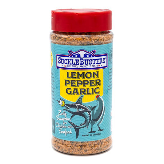 SuckleBusters Lemon Pepper Garlic BBQ Rub 13 oz