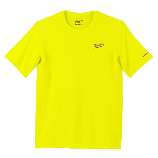 Milwaukee Workskin XXL Short Sleeve Unisex Crew Neck Yellow Shirt