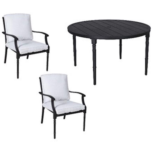 Living Accents Ferndale Black Round Steel Dining Table