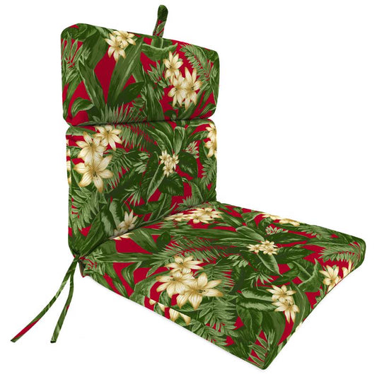 Jordan Manufacturing Multicolored Floral Polyester Chair Cushion 4 in. H X 22 in. W X 44 in. L