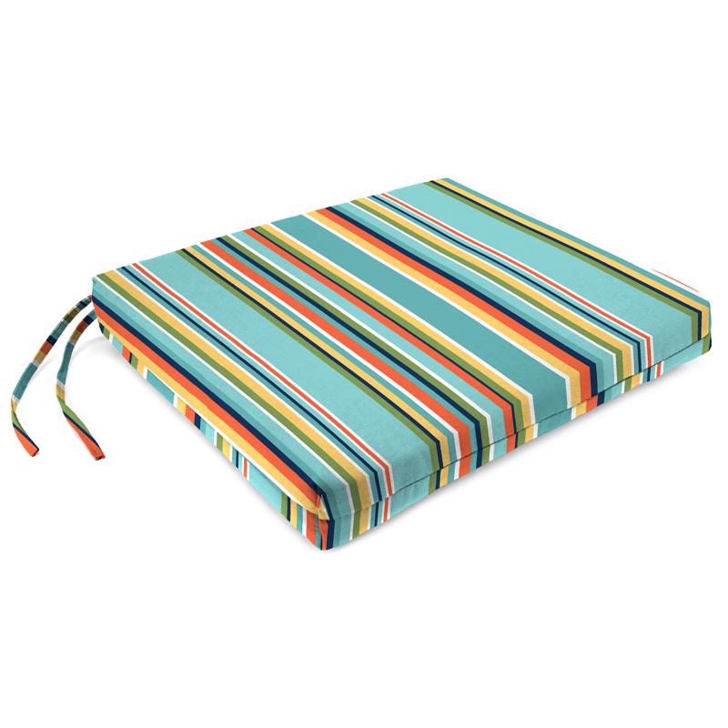 Jordan Manufacturing Multicolored Stripe Polyester Seat Pad 17 in. W X 19 in. L