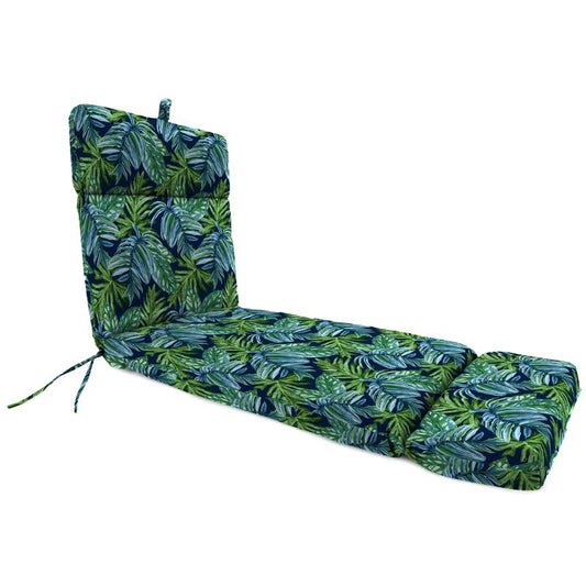 Jordan Manufacturing Blue/Green Floral Polyester Chaise Cushion 4 in. H X 22 in. W X 72 in. L