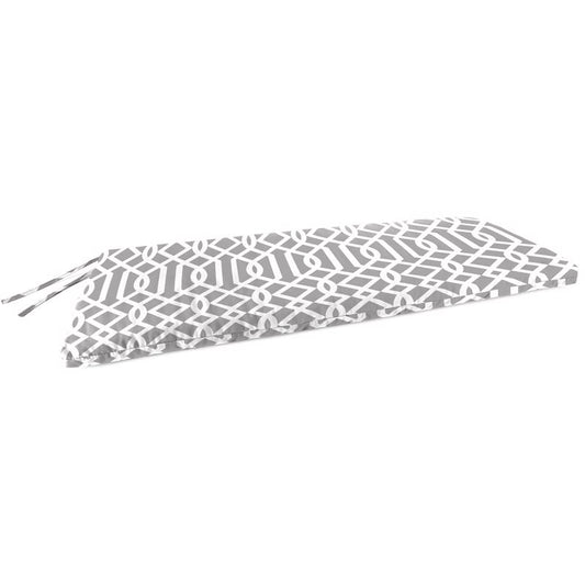Jordan Manufacturing Gray Geometric Polyester Bench Cushion 3.5 in. H X 18 in. W X 48 in. L