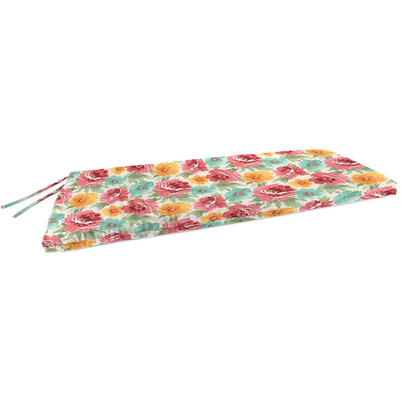 Jordan Manufacturing Multicolored Floral Polyester Bench Cushion 3.5 in. H X 18 in. W X 48 in. L