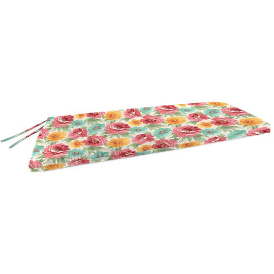 Jordan Manufacturing Multicolored Floral Polyester Bench Cushion 3.5 in. H X 18 in. W X 48 in. L