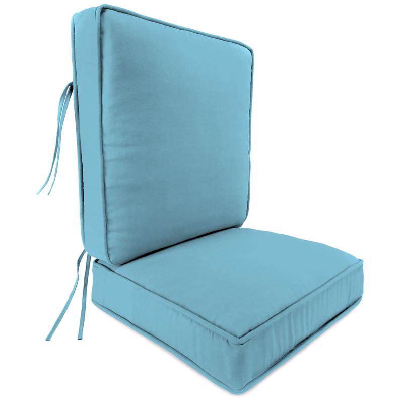Jordan Manufacturing Aqua Polyester Deep Seating Cushion 22.5 in. H X 5 in. W X 21.5 in. L