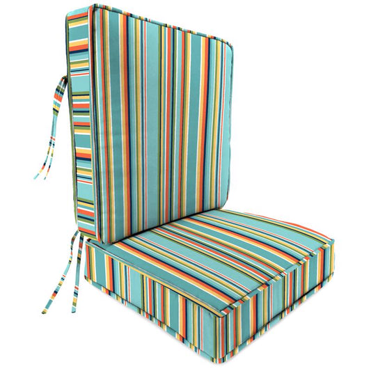 Jordan Manufacturing Multicolored Stripe Polyester Deep Seating Cushion 22.5 in. H X 5 in. W X 21.5