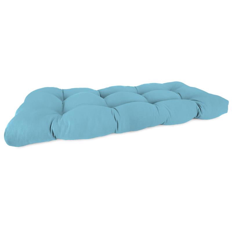 Jordan Manufacturing Aqua Polyester Wicker Settee Cushion 4 in. H X 19 in. W X 46 in. L