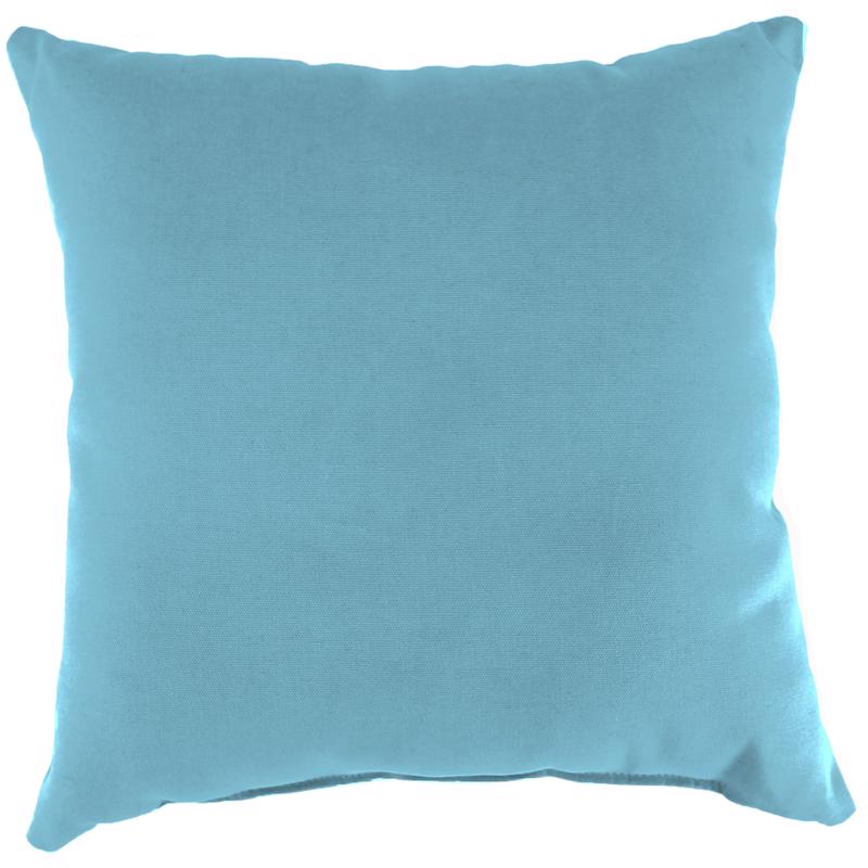Jordan Manufacturing Aqua Polyester Throw Pillow 4 in. H X 18 in. W X 18 in. L