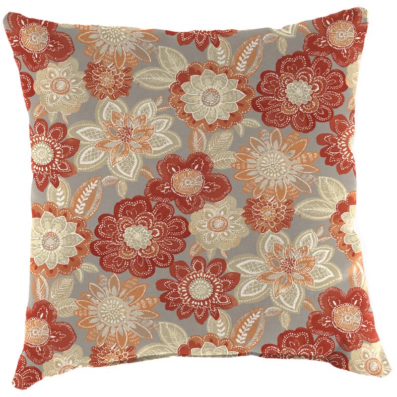 Jordan Manufacturing Multicolored Floral Polyester Throw Pillow 4 in. H X 18 in. W X 18 in. L
