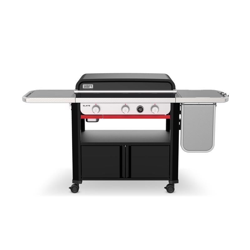 Weber Slate 30" Rust-Resistant 3 Burner Liquid Propane Digital Thermometer Outdoor Griddle Black