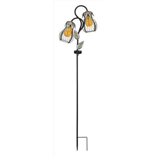 Regal Art & Gift Multicolored Glass/Metal 36 in. H X 11 in. L X 4.5 in. W Tulip Solar Garden Stake