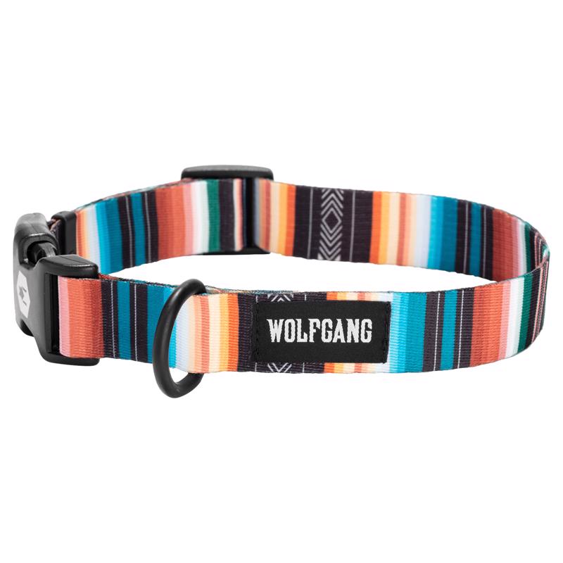 Wolfgang Multicolored LostArt Polyester Dog Adjustable Collar Medium