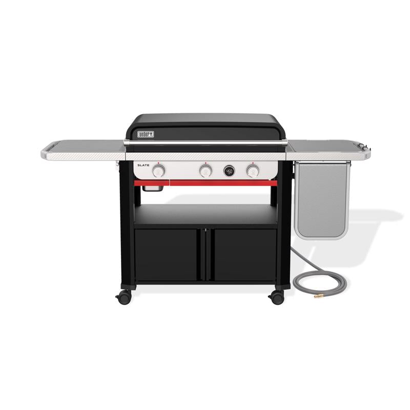 Weber Slate 30" Rust-Resistant 3 Burner Natural Gas Digital Thermometer Outdoor Griddle Black
