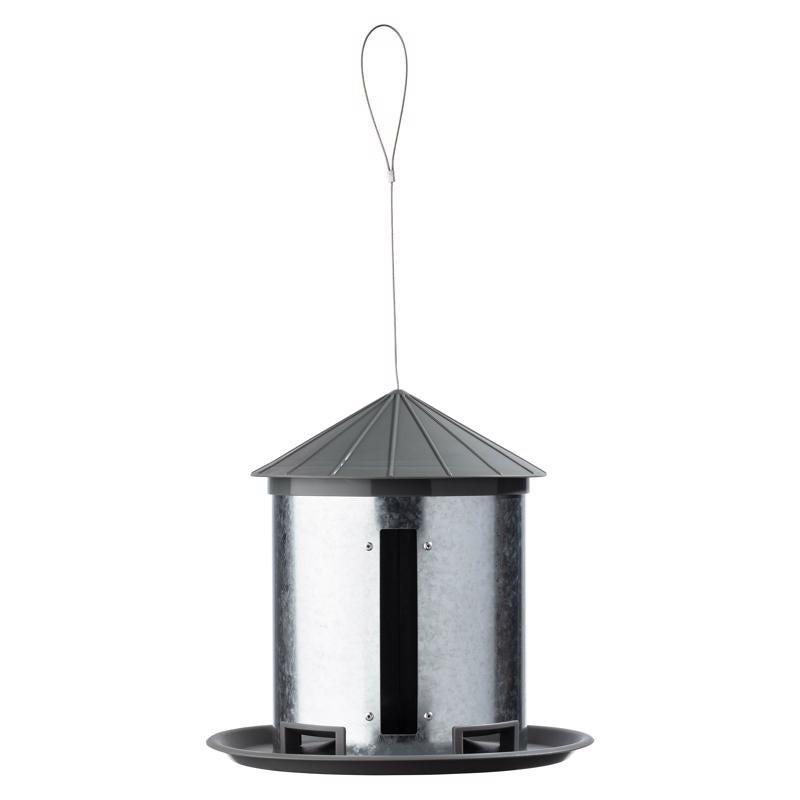 More Birds 7 lb. capacity Plastic/Steel Silo Hopper Bird Feeder