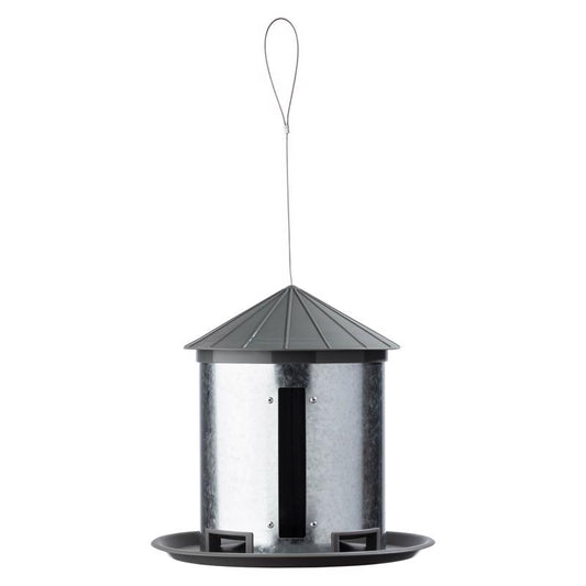 More Birds 7 lb. capacity Plastic/Steel Silo Hopper Bird Feeder