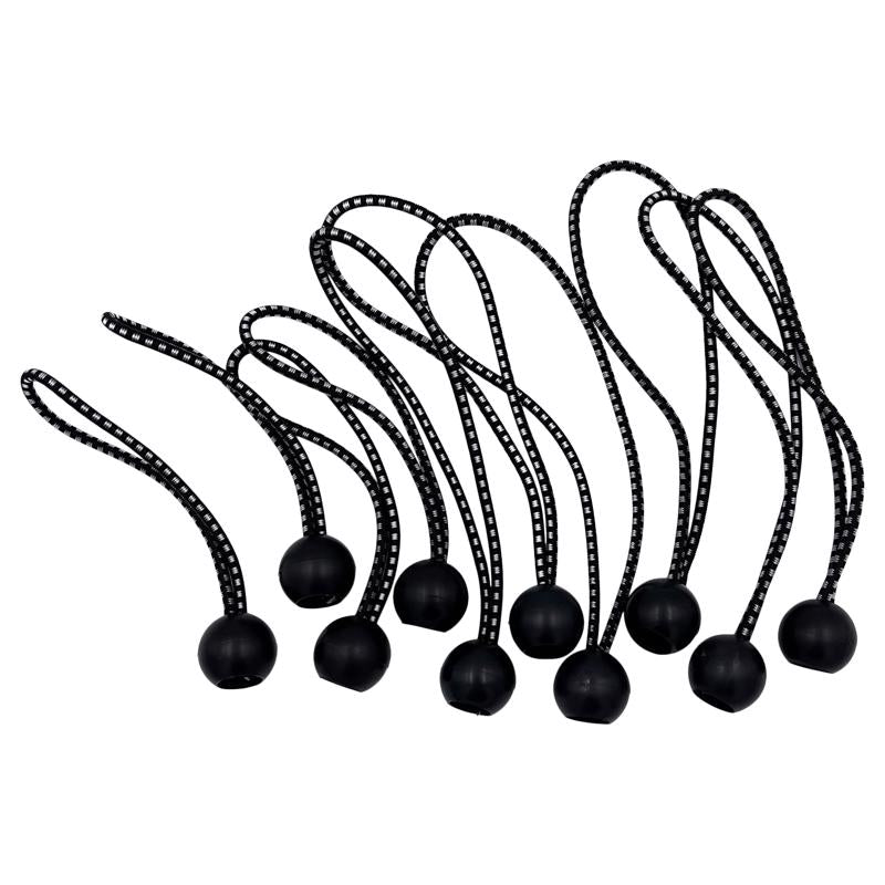 General Black Bungee Cord Set 6 and 9 in. L 12 pk