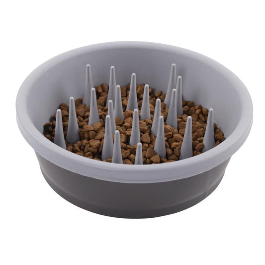 Dexas Gray Silicone 48 oz Slow Feeder For Dogs