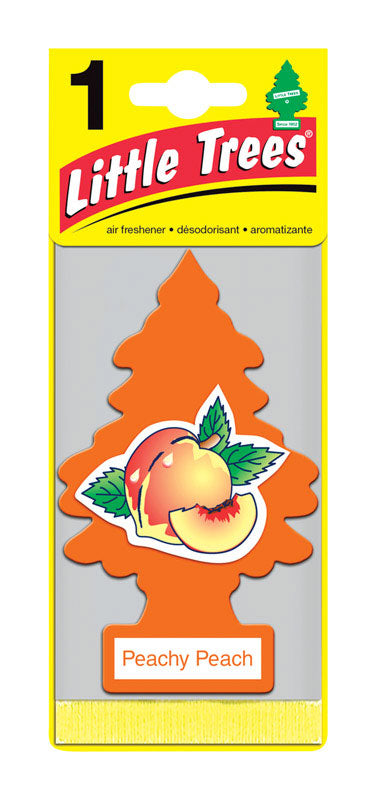 Little Trees Peachy Peach Scent Car Air Freshener Solid 1 pk