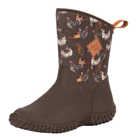 The Original Muck Boot Company Muckster II Mid Women's Chicken Print Waterproof Boots 7 US Brown 1 p