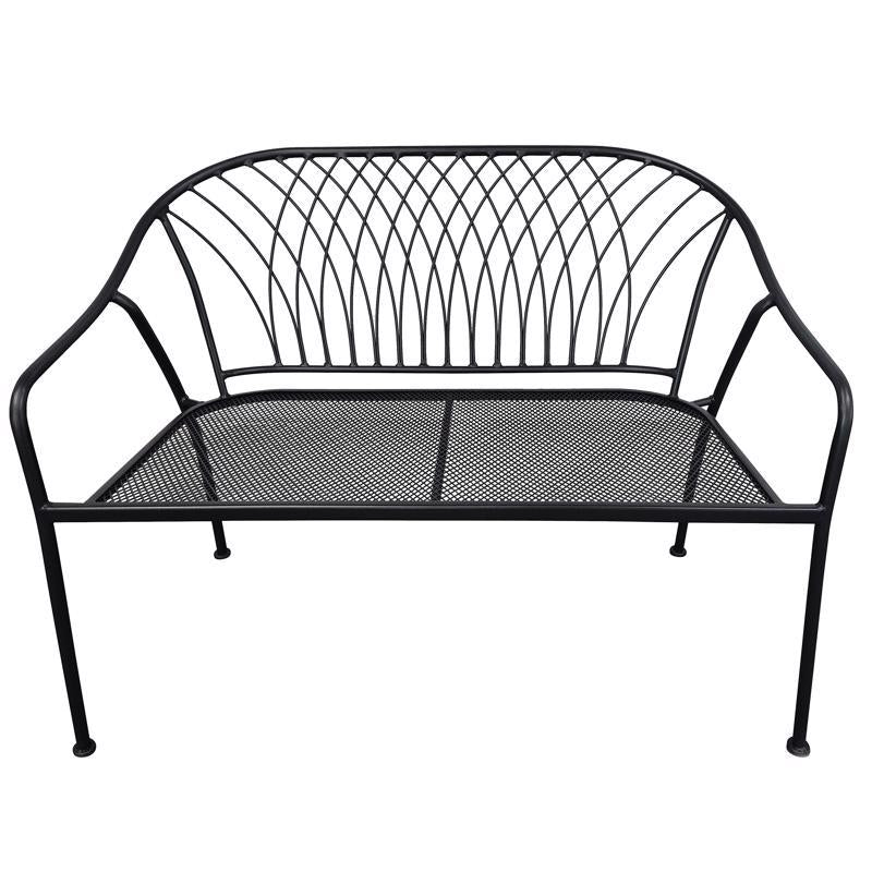 Living Accents Winston Black Steel Frame Stackable Bench