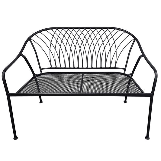 Living Accents Winston Black Steel Frame Stackable Bench
