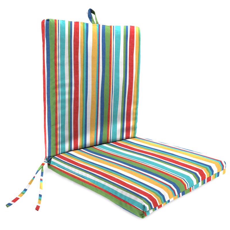 Jordan Manufacturing Multicolored Stripe Polyester Chair Cushion 24 in. H X 21 in. W X 44 in. L