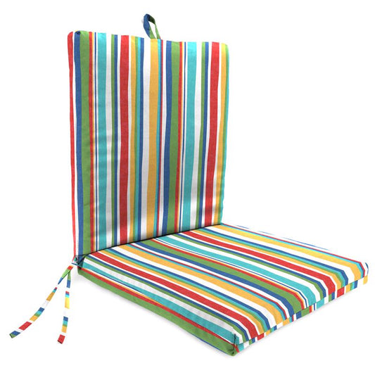 Jordan Manufacturing Multicolored Stripe Polyester Chair Cushion 24 in. H X 21 in. W X 44 in. L