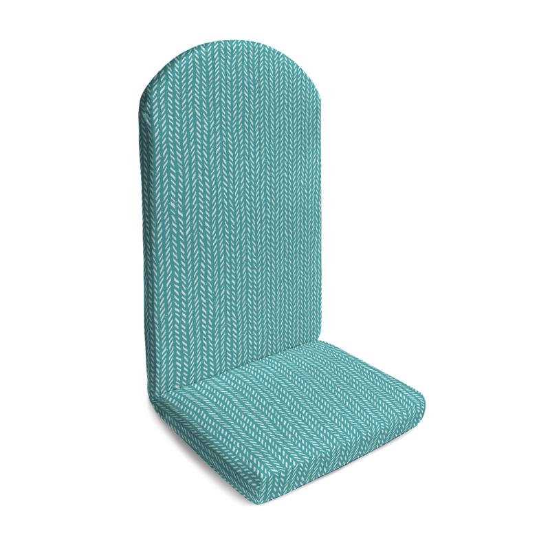 Jordan Manufacturing Teal Polyester Chair Cushion 29.5 in. H X 19 in. W X 44 in. L