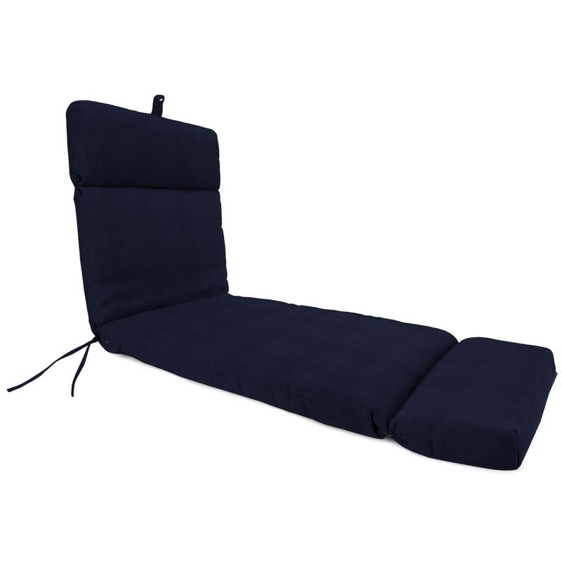 Jordan Manufacturing Navy Polyester Chaise Lounge Cushion 26.5 in. H X 22 in. W X 72 in. L