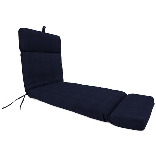 Jordan Manufacturing Navy Polyester Chaise Lounge Cushion 26.5 in. H X 22 in. W X 72 in. L