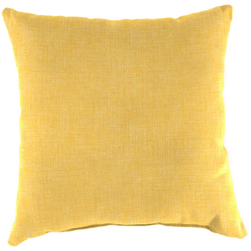 Jordan Manufacturing Yellow Polyester Throw Pillow 4 in. H X 18 in. W X 18 in. L