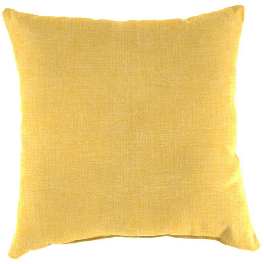 Jordan Manufacturing Yellow Polyester Throw Pillow 4 in. H X 18 in. W X 18 in. L