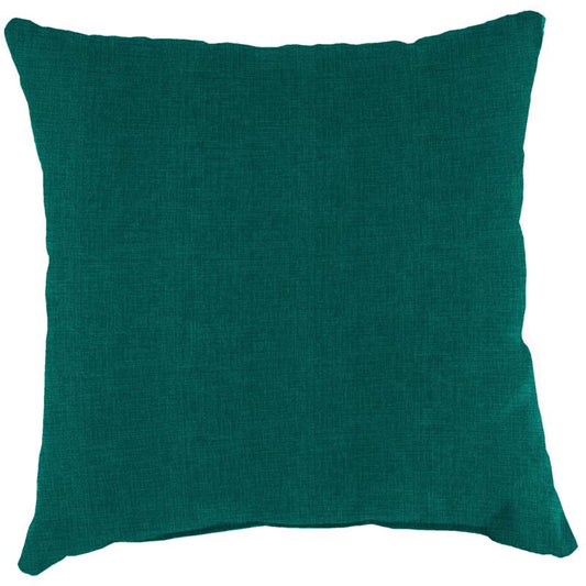 Jordan Manufacturing Teal Polyester Throw Pillow 4 in. H X 16 in. W X 16 in. L