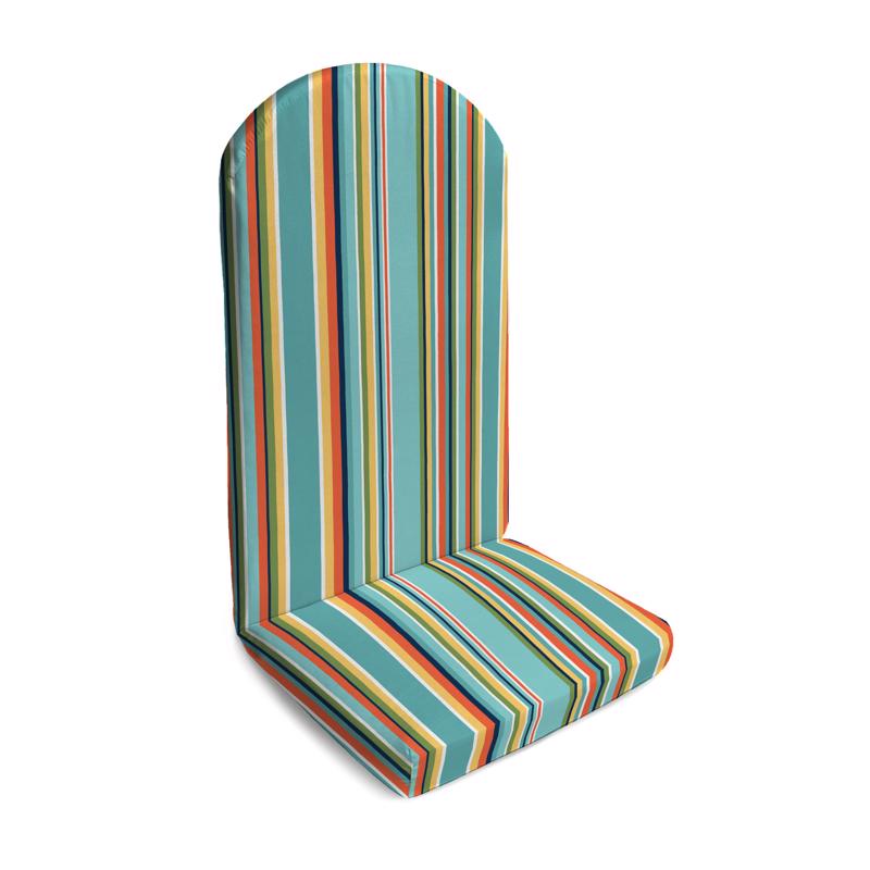 Jordan Manufacturing Blue Stripe Polyester Adirondack Cushion 29.5 in. H X 19 in. W X 44.5 in. L