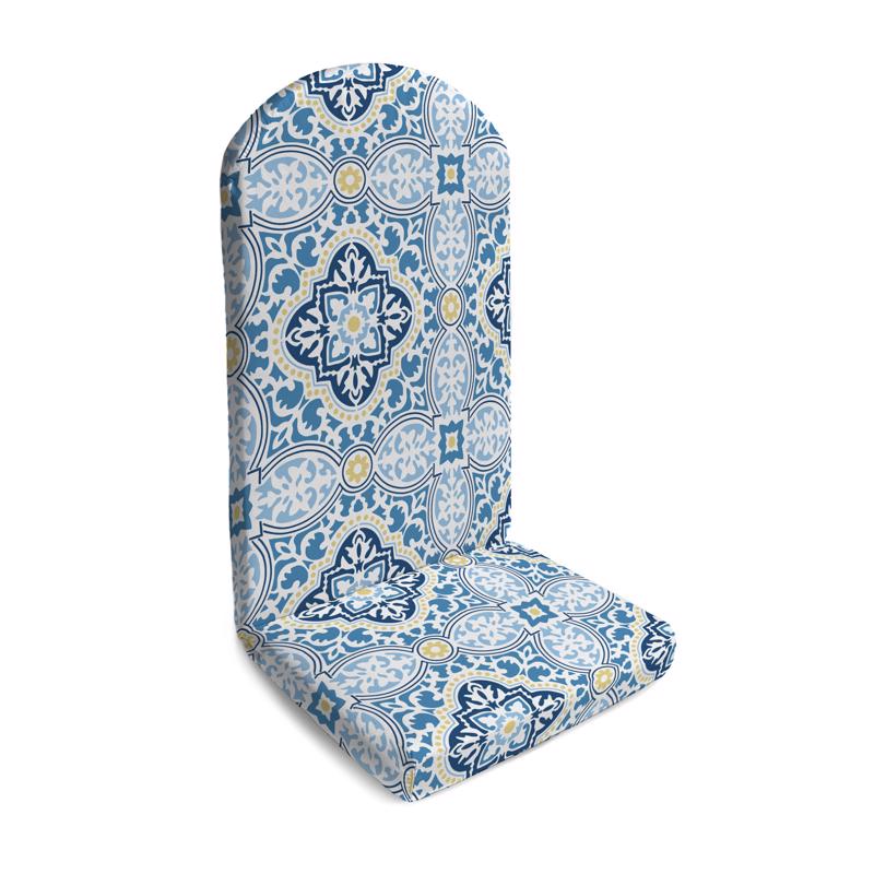 Jordan Manufacturing Blue Polyester Adirondack Cushion