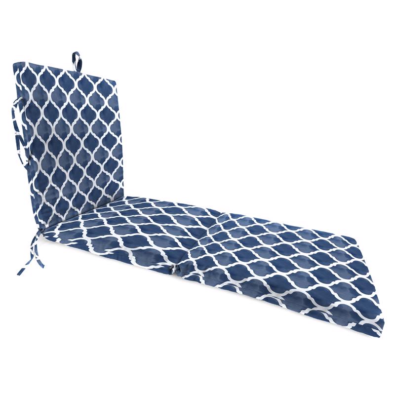 Jordan Manufacturing Blue Polyester Chaise Cushion