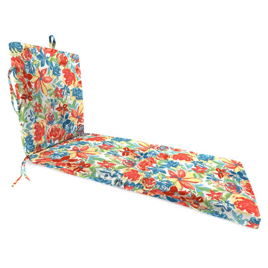 Jordan Manufacturing Multicolored Floral Polyester Chaise Cushion