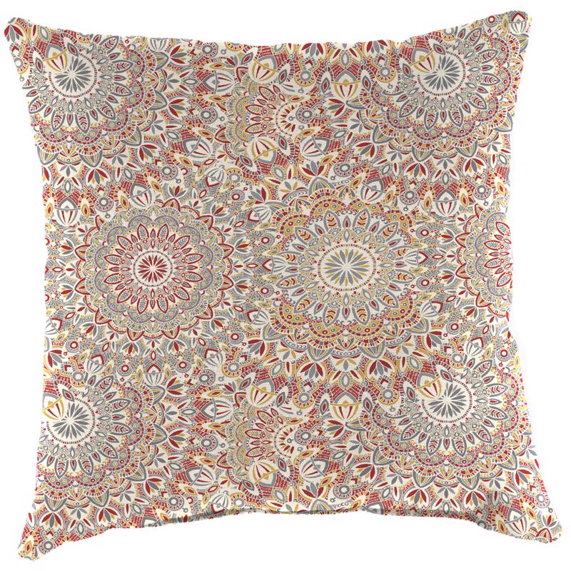 Jordan Manufacturing Multicolored Polyester Throw Pillow 4 in. H X 16 in. W X 16 in. L